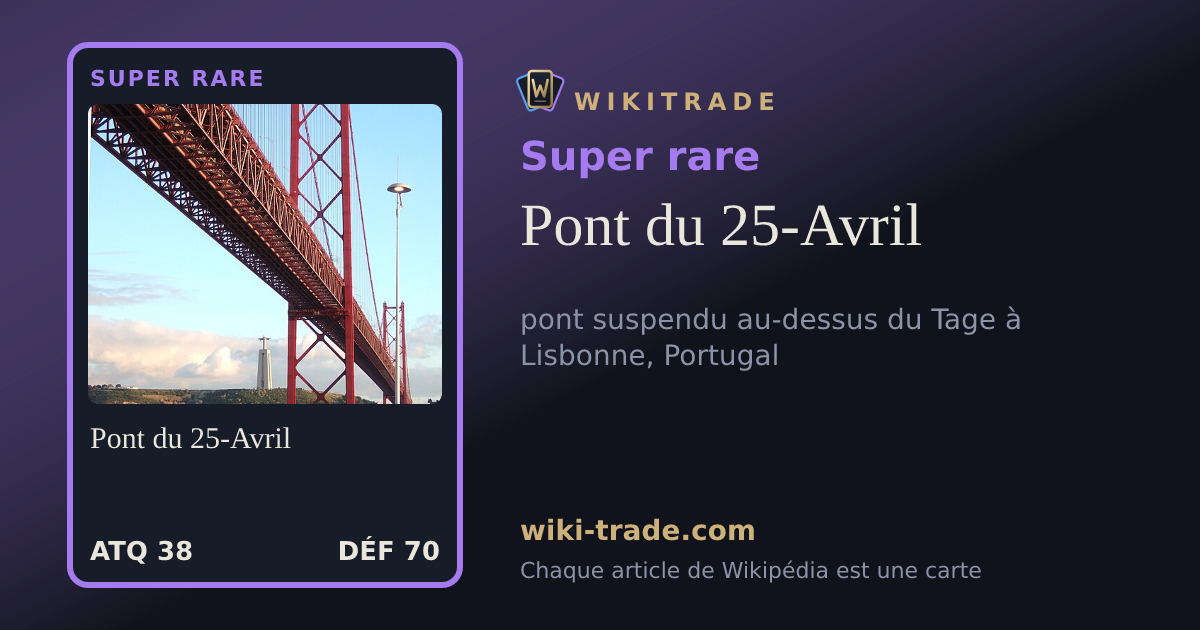 Pont du 25-Avril — carte Super rare