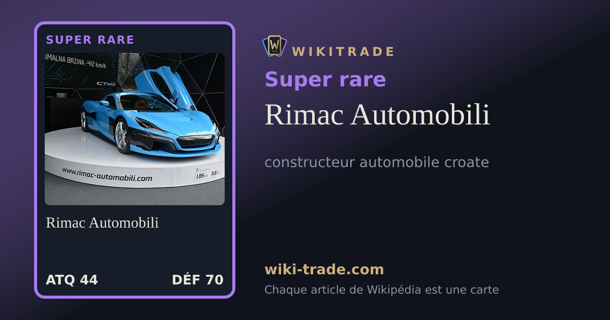Rimac Automobili — carte Super rare