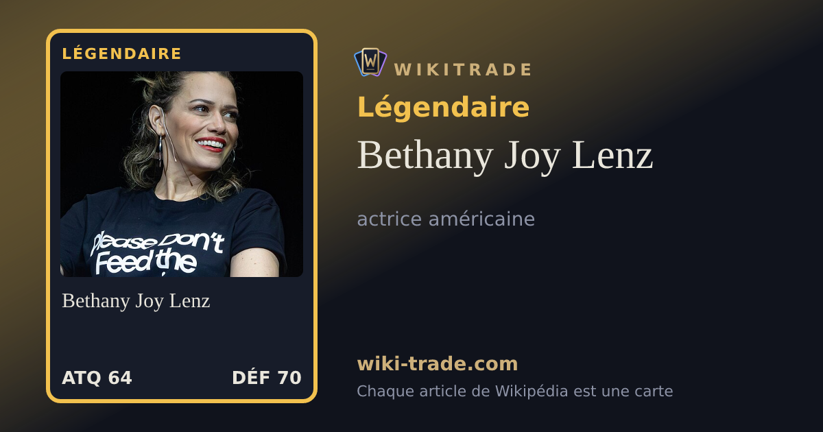 Bethany Joy Lenz — carte Légendaire