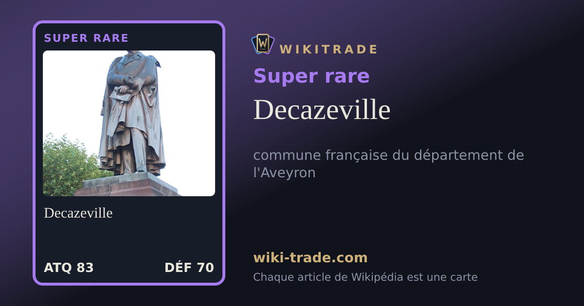 Decazeville — carte Super rare