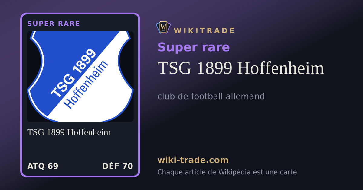 TSG 1899 Hoffenheim — carte Super rare