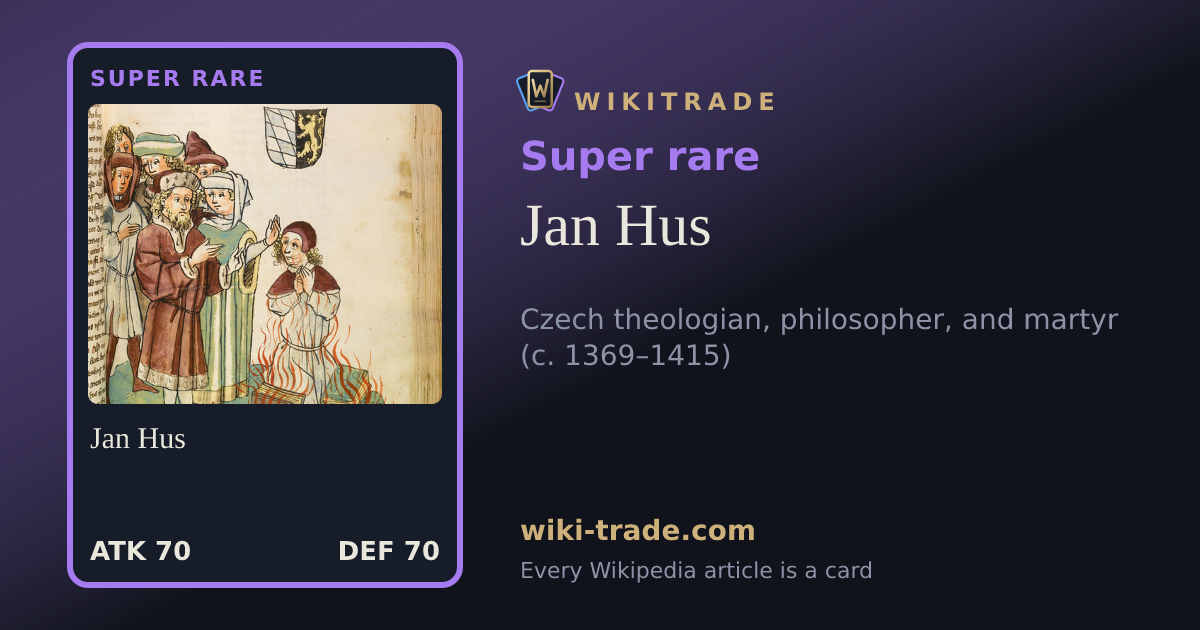 Jan Hus — Super rare card