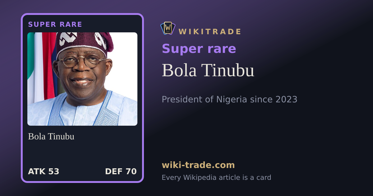 Bola Tinubu — Super rare card