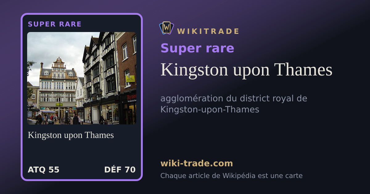 Kingston upon Thames — carte Super rare