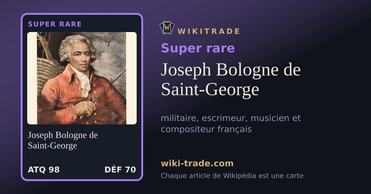 Joseph Bologne de Saint-George — carte Super rare