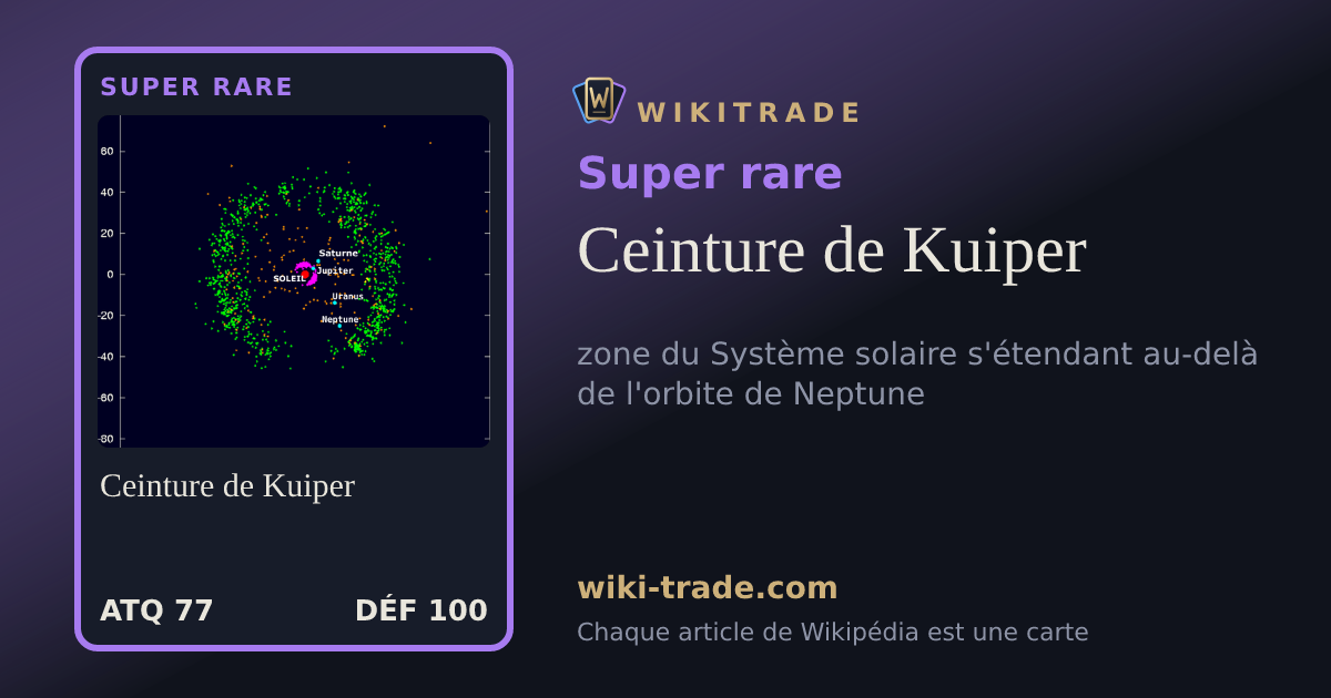 Ceinture de Kuiper — carte Super rare