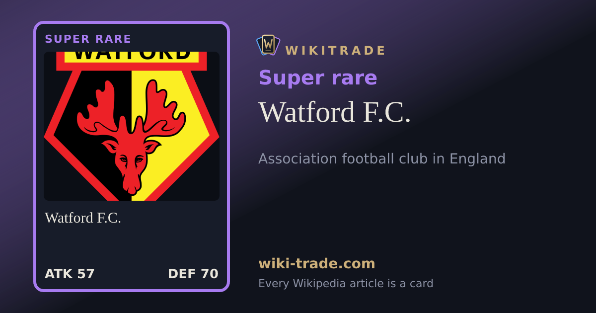 Watford F.C. — Super rare card
