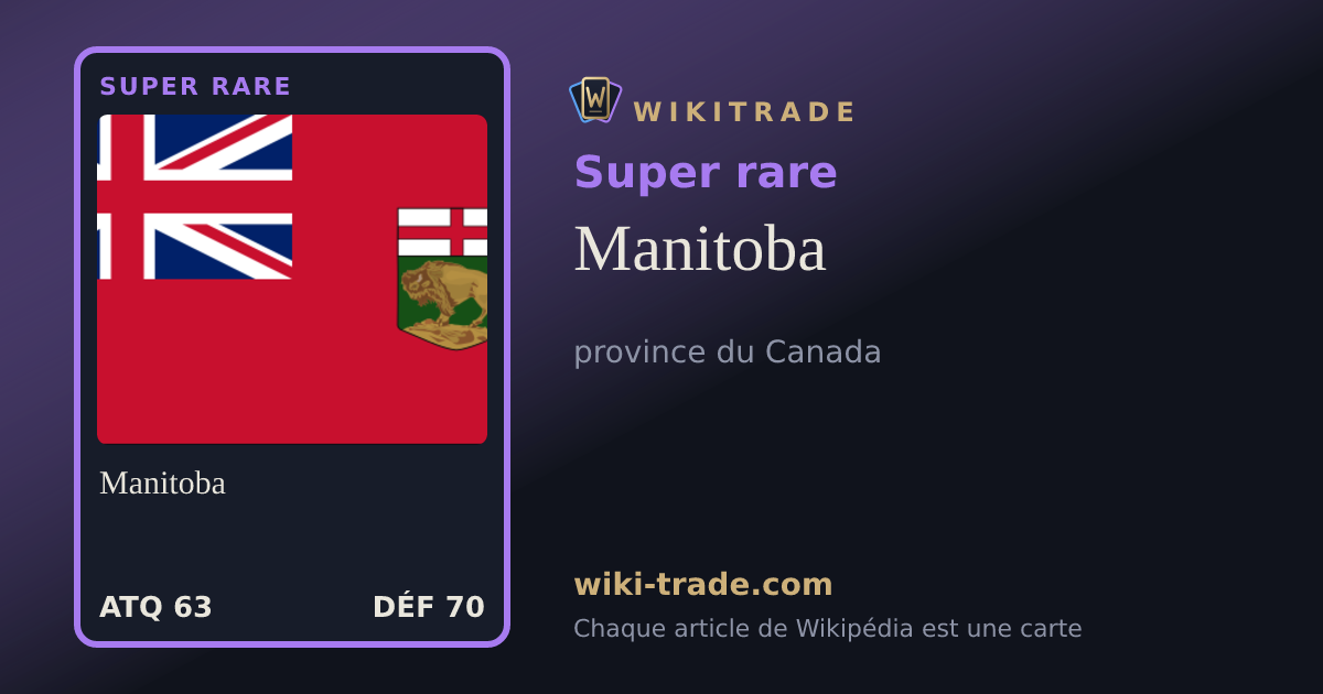 Manitoba — carte Super rare