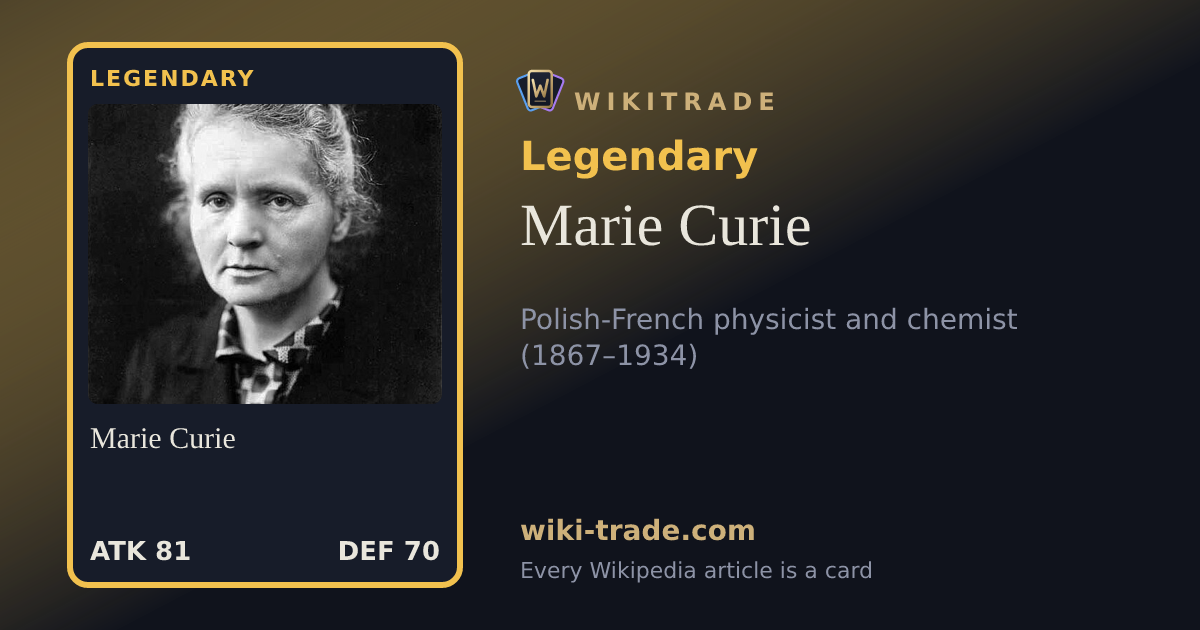 Marie Curie — Legendary card
