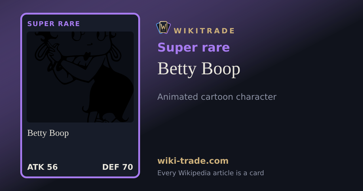 Betty Boop — Super rare card