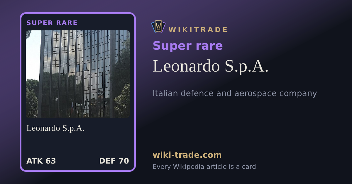 Leonardo S.p.A. — Super rare card