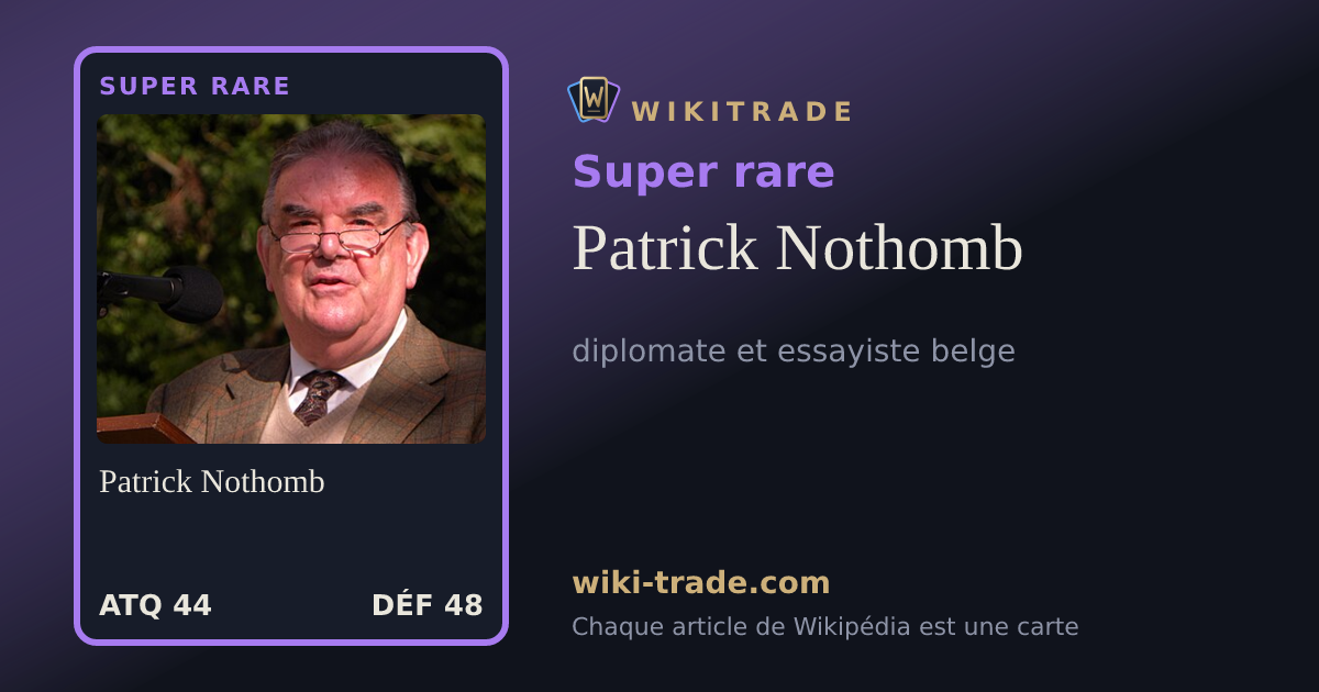 Patrick Nothomb — carte Super rare
