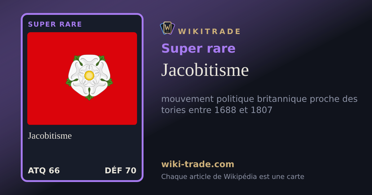 Jacobitisme — carte Super rare