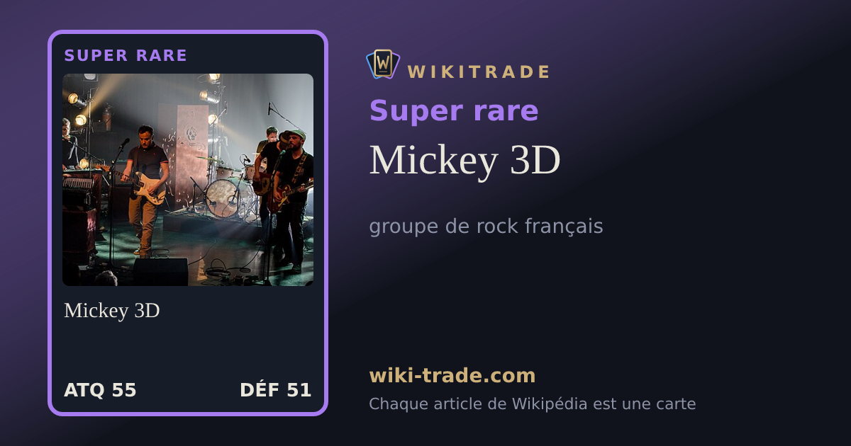 Mickey 3D — carte Super rare
