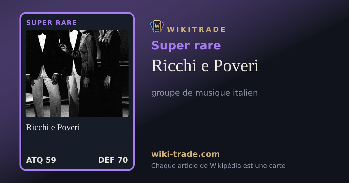 Ricchi e Poveri — carte Super rare
