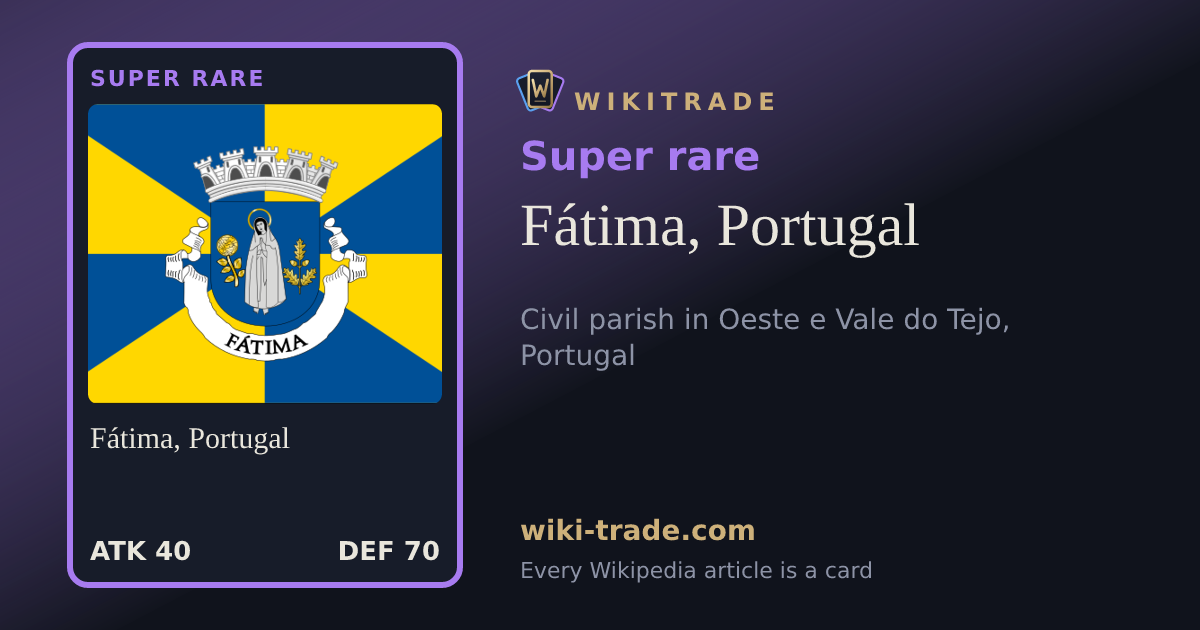 Fátima, Portugal — Super rare card