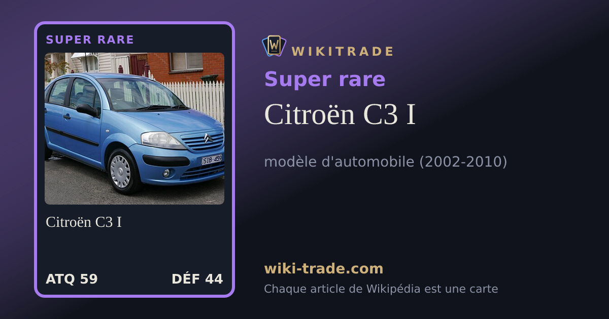 Citroën C3 I — carte Super rare