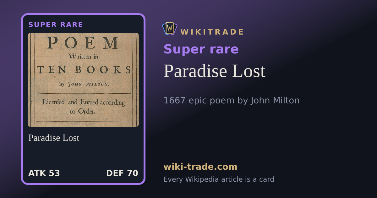 Paradise Lost — Super rare card