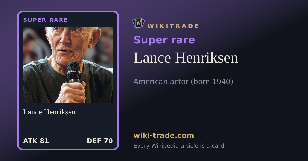 Lance Henriksen — Super rare card