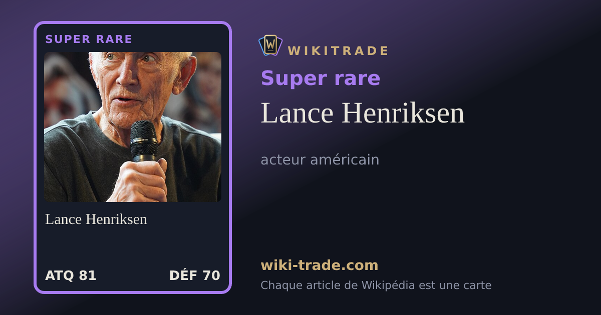 Lance Henriksen — carte Super rare