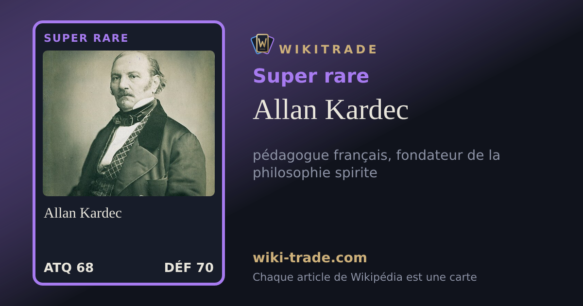 Allan Kardec — carte Super rare