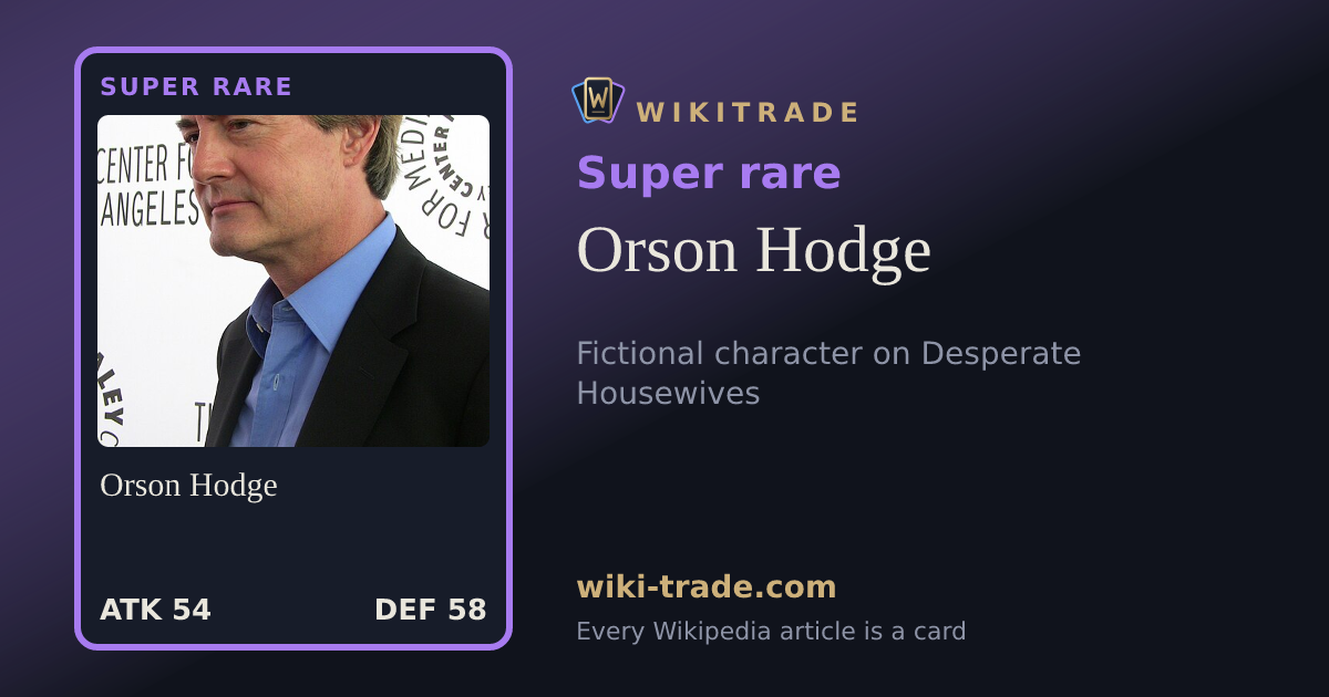 Orson Hodge — Super rare card
