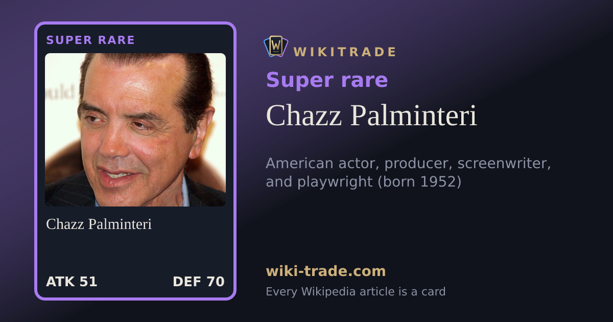 Chazz Palminteri — Super rare card