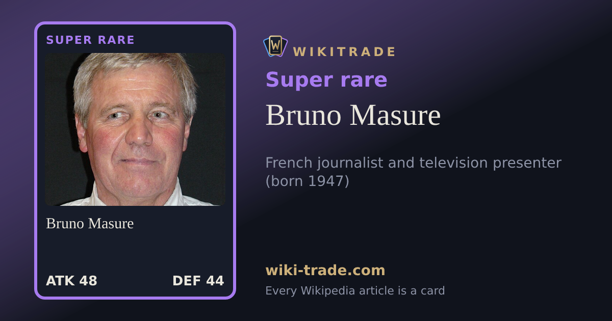 Bruno Masure — Super rare card