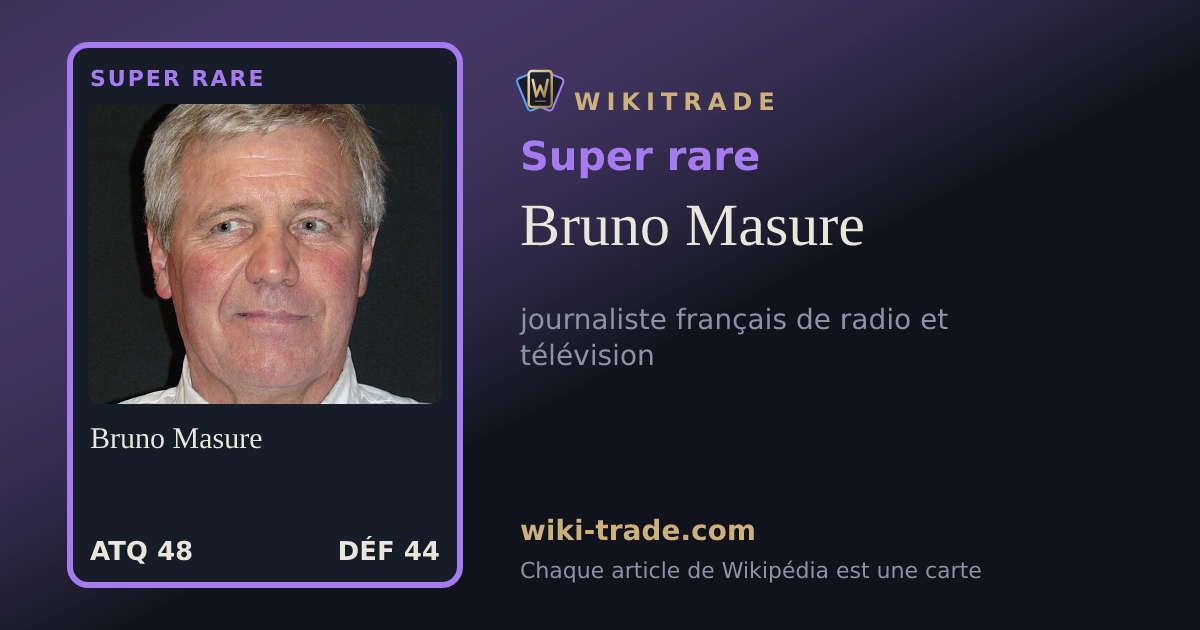 Bruno Masure — carte Super rare