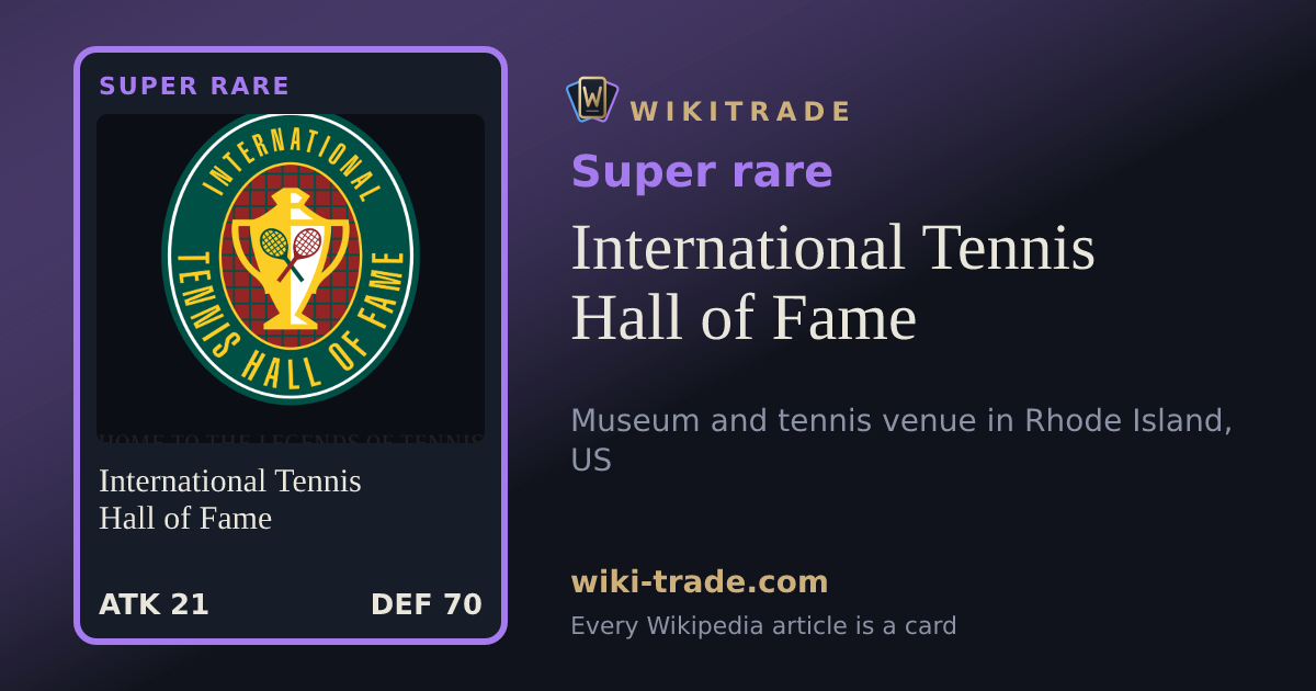 International Tennis Hall of Fame — Super rare card