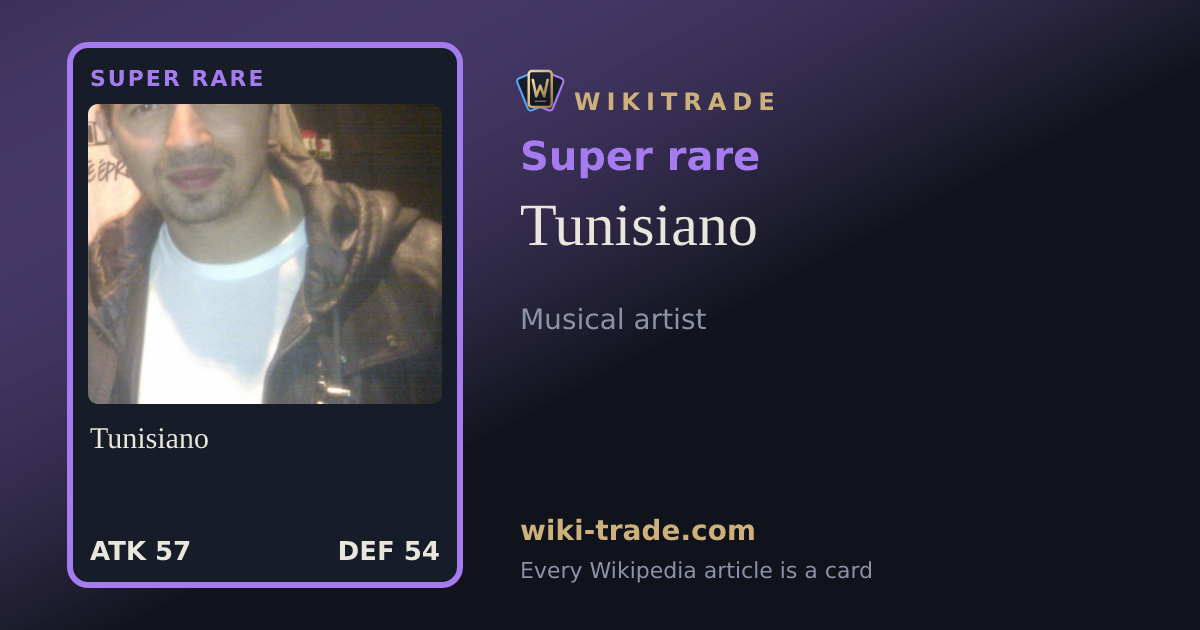 Tunisiano — Super rare card