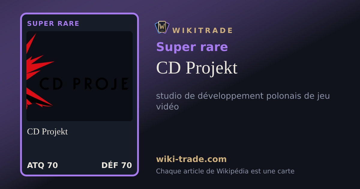 CD Projekt — carte Super rare