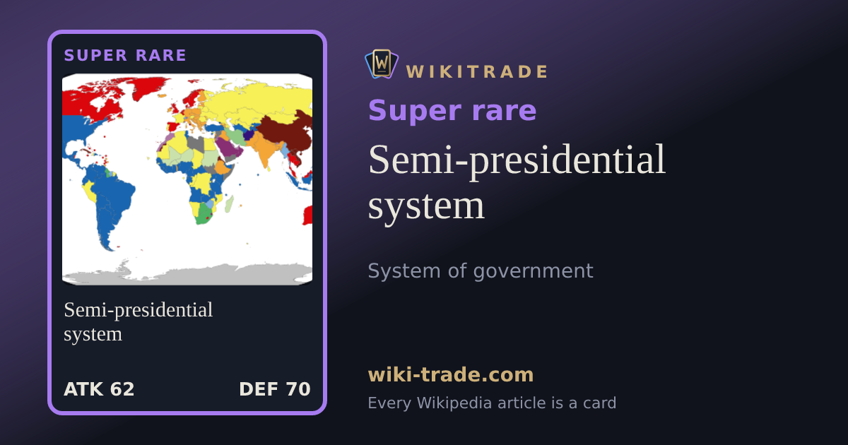 Semi-presidential system — Super rare card