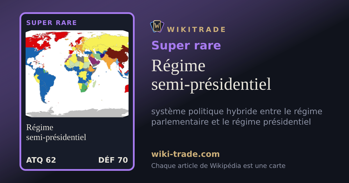 Régime semi-présidentiel — carte Super rare