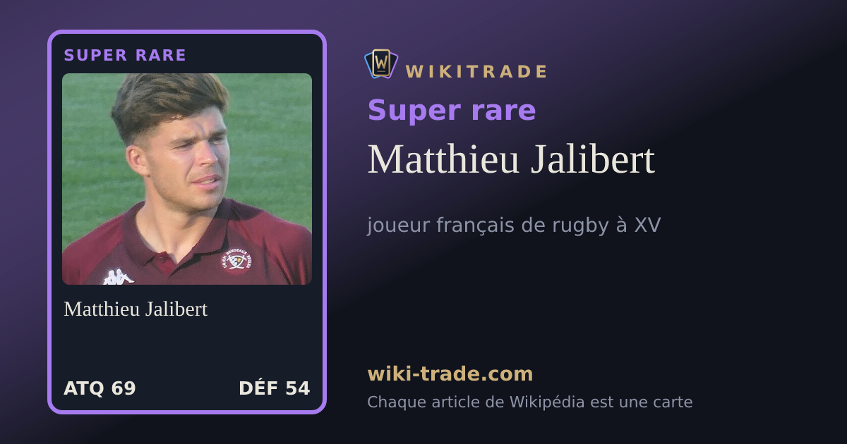 Matthieu Jalibert — carte Super rare