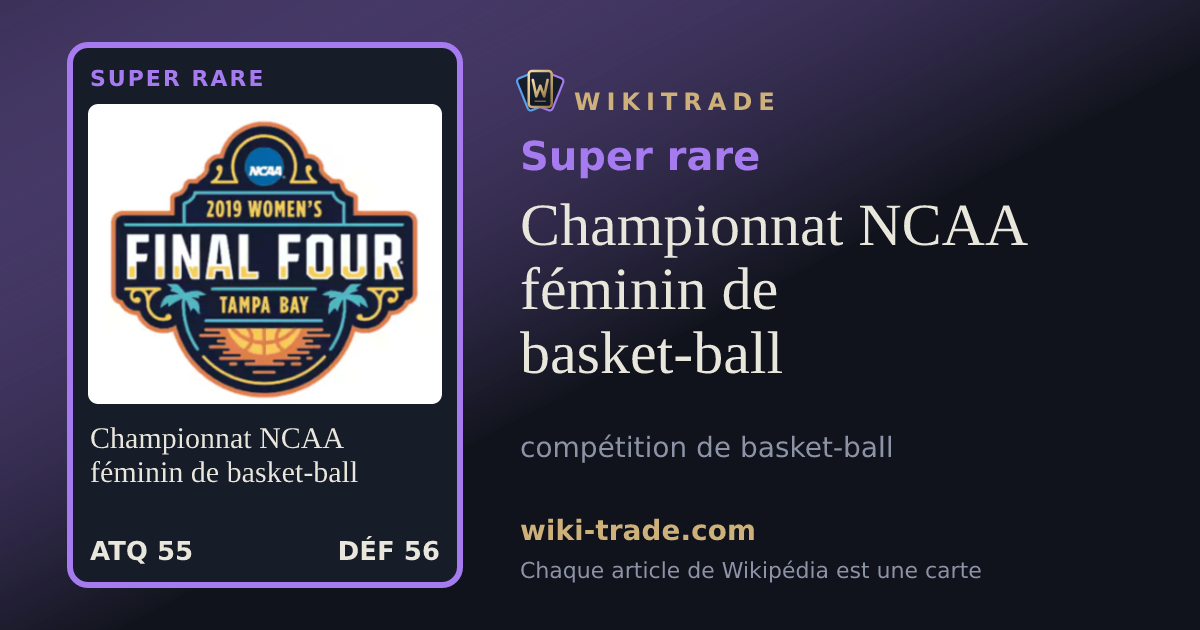 Championnat NCAA féminin de basket-ball — carte Super rare
