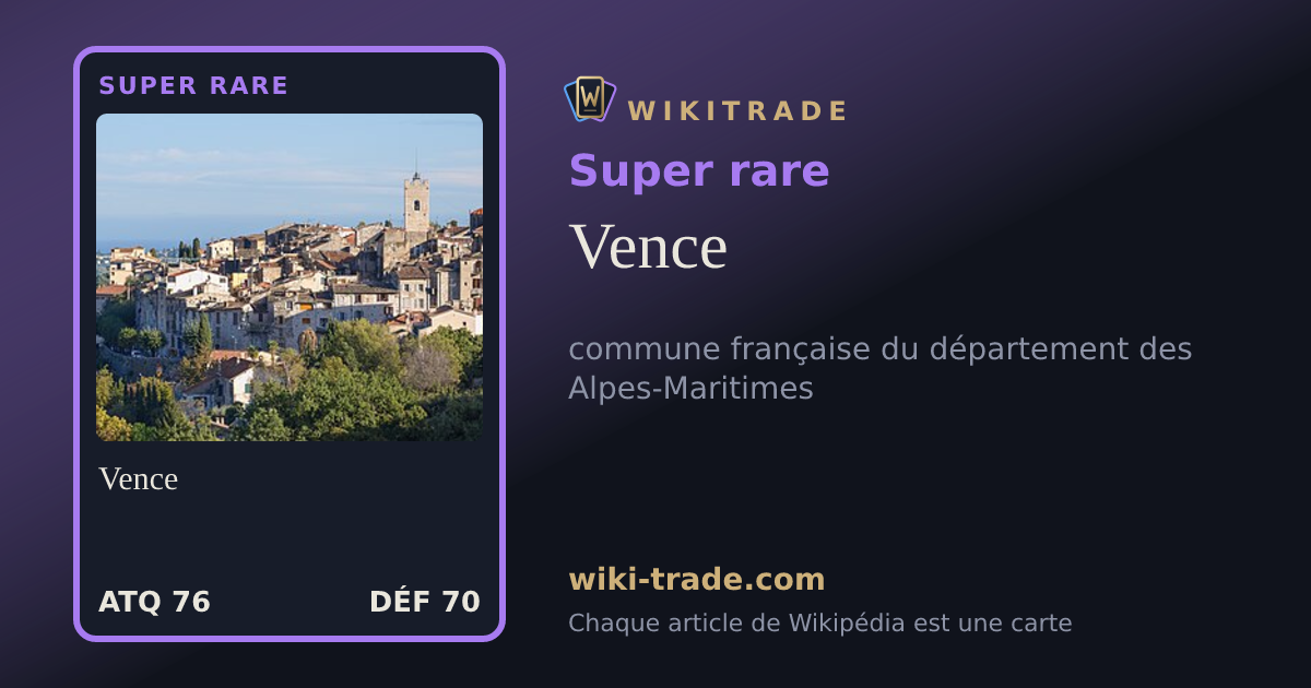 Vence — carte Super rare