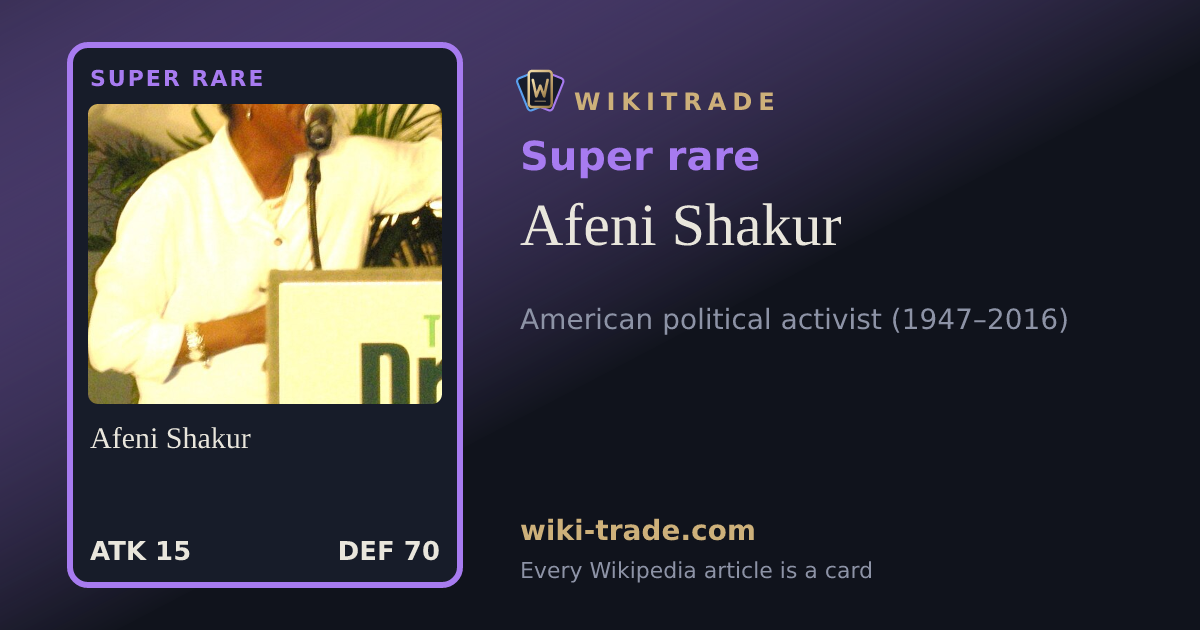Afeni Shakur — Super rare card