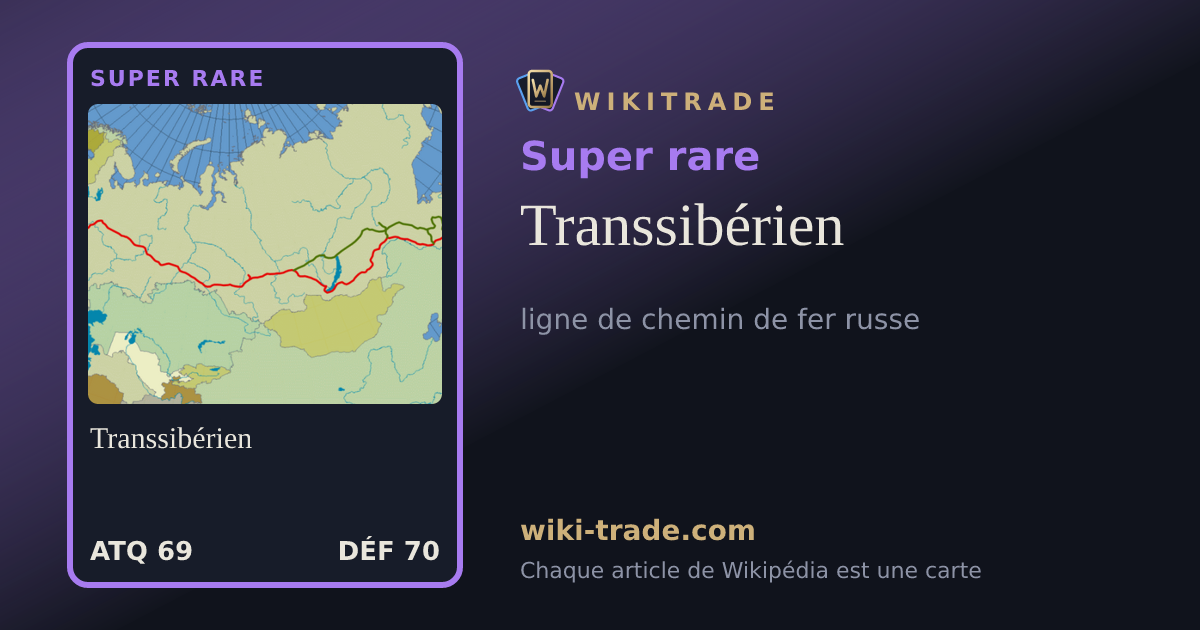 Transsibérien — carte Super rare