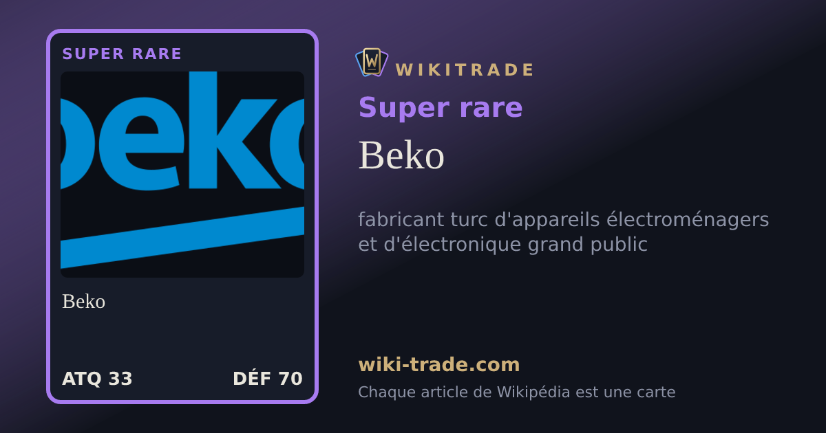Beko — carte Super rare