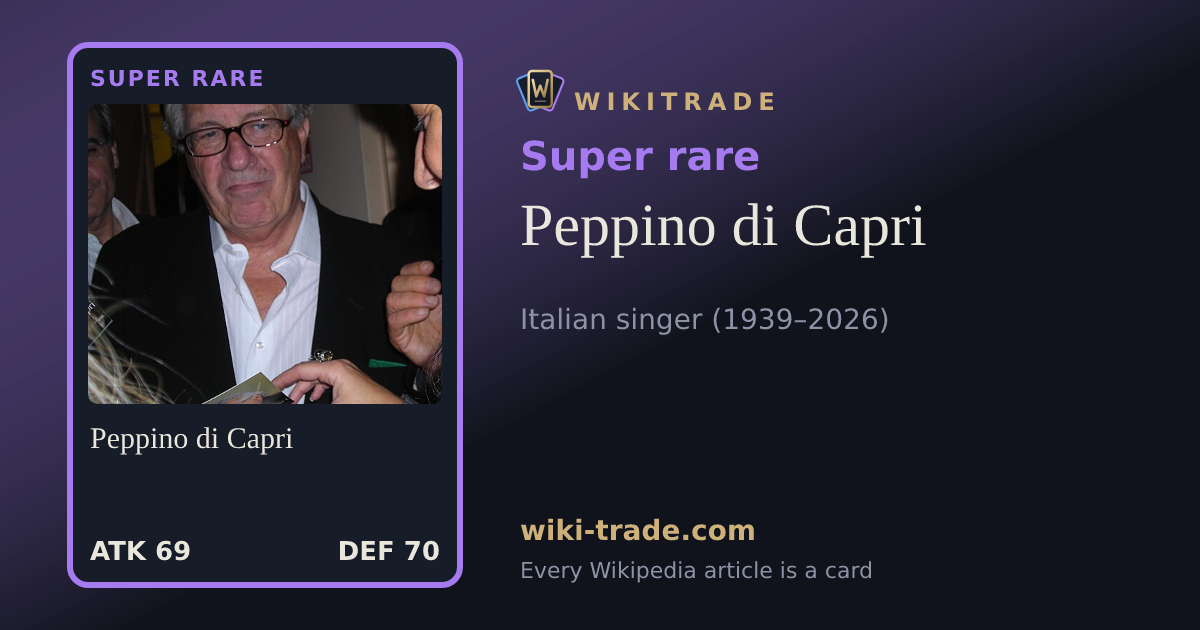 Peppino di Capri — Super rare card