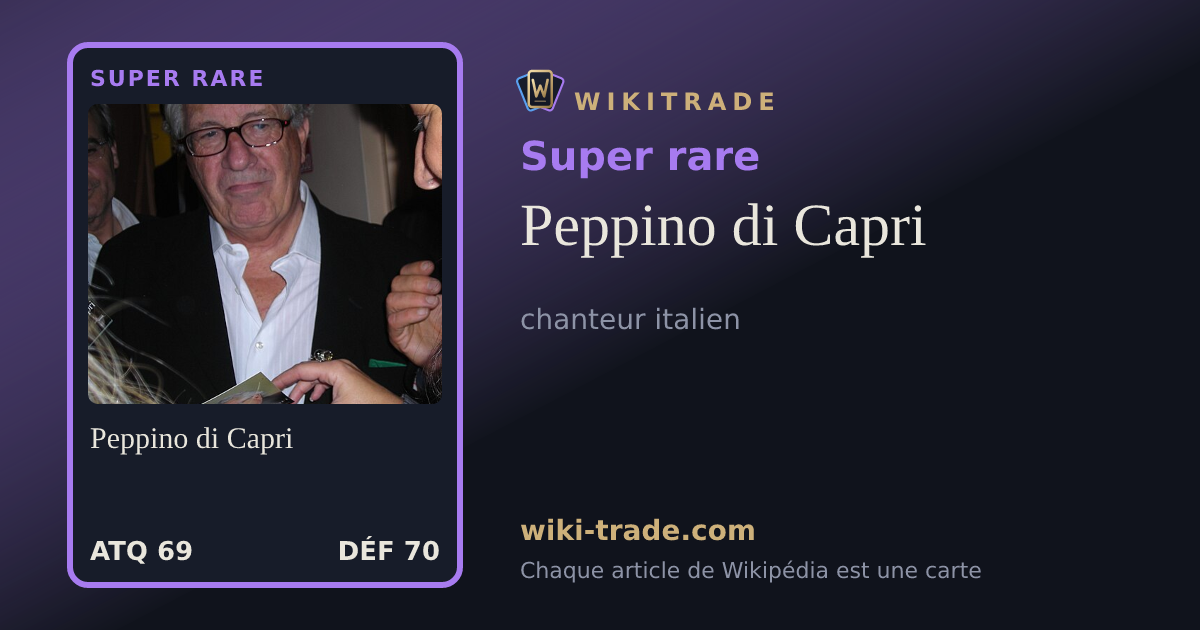 Peppino di Capri — carte Super rare
