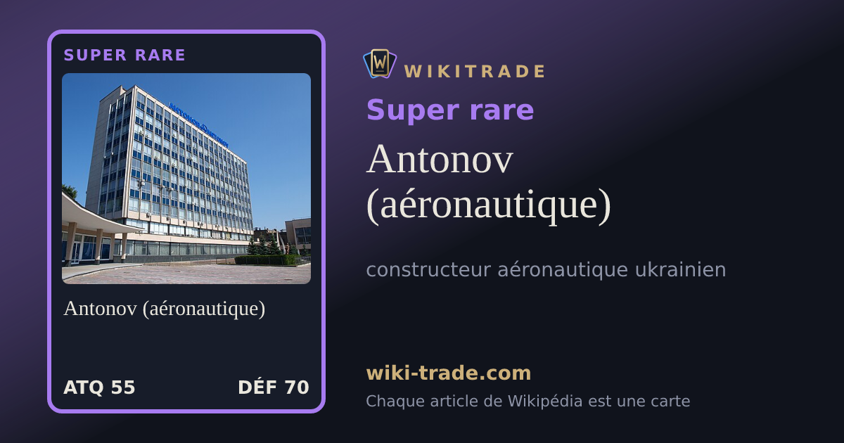 Antonov (aéronautique) — carte Super rare
