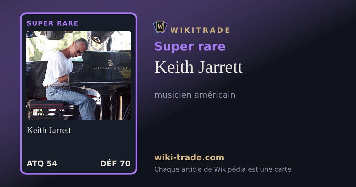 Keith Jarrett — carte Super rare