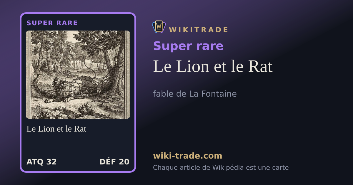Le Lion et le Rat — carte Super rare