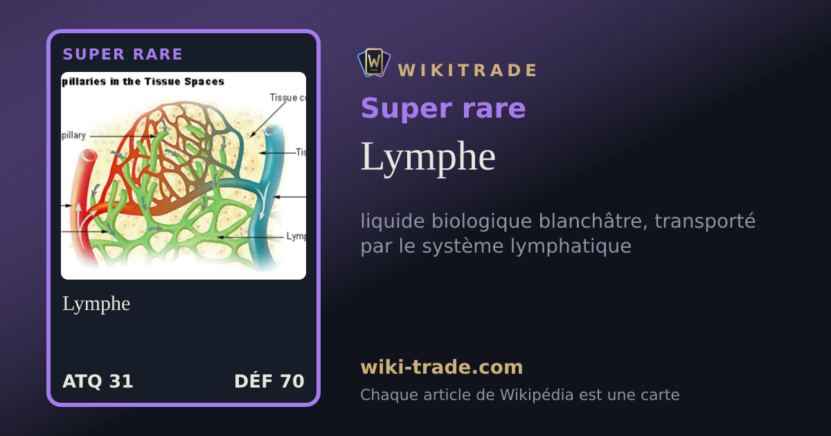 Lymphe — carte Super rare