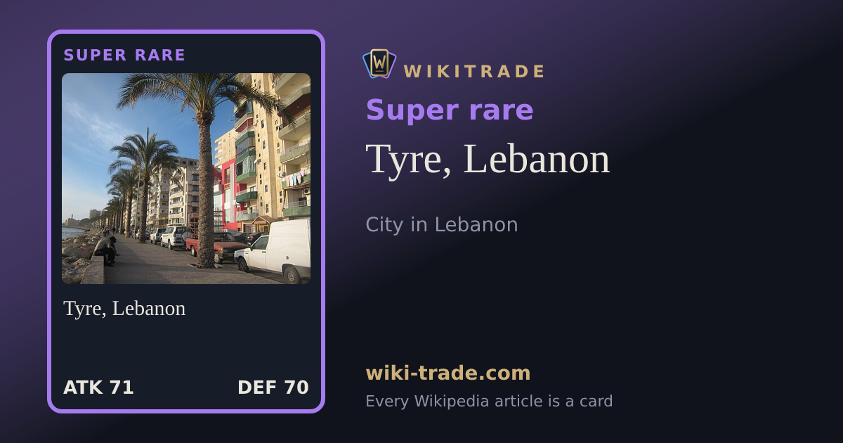 Tyre, Lebanon — Super rare card