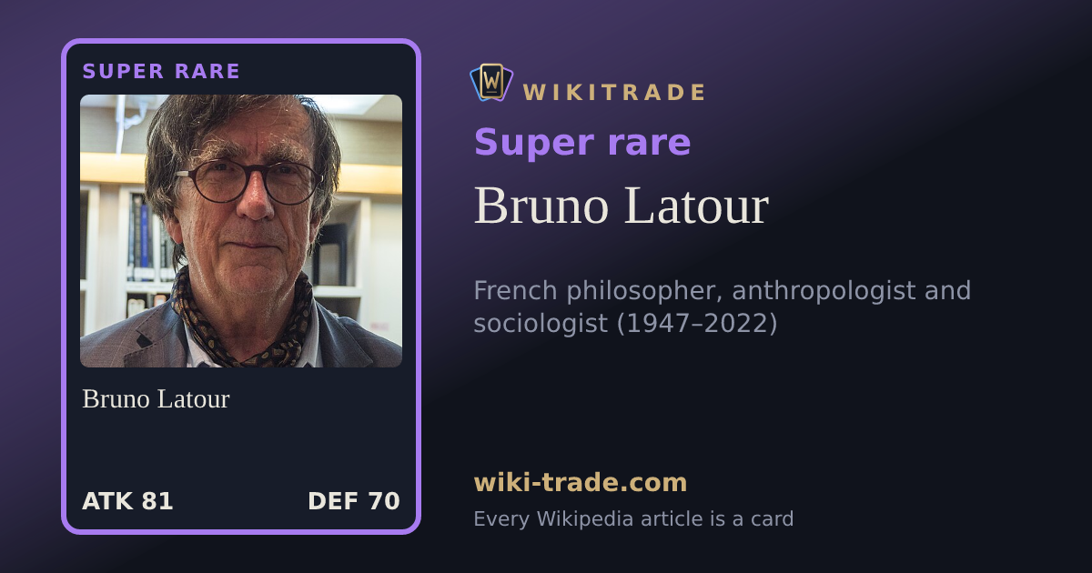 Bruno Latour — Super rare card