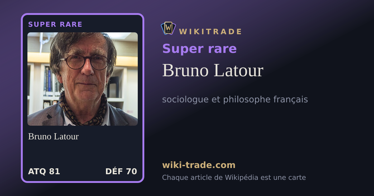 Bruno Latour — carte Super rare