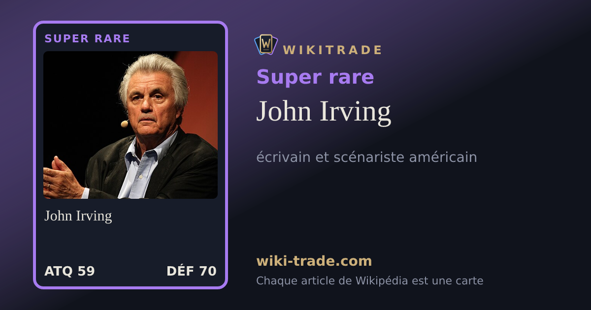 John Irving — carte Super rare